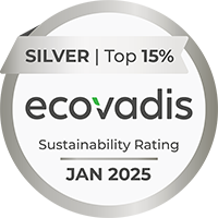 Ecovadis Silbermedaille aus dem Jahr 2025